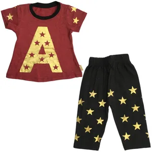 ست تی شرت و شلوارک دخترانه مدل M076