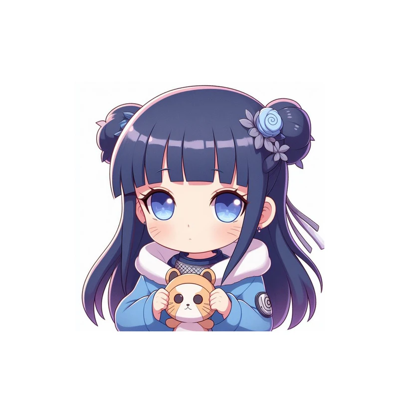 استیکر لپ تاپ و موبایل مدل انیمه طرح ناروتو هیناتا هیوگا Naruto Hinata Hyuga کد 1411