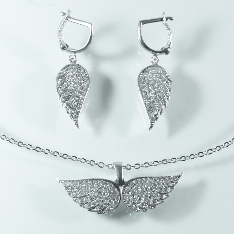 نیم ست نقره زنانه کد AV051