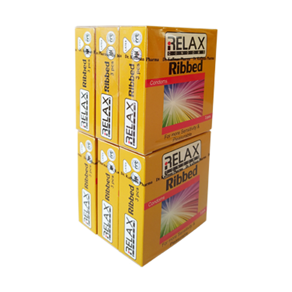  کاندوم ریلکس مدل RIBBED کد R106 مجموعه 6 عددی 