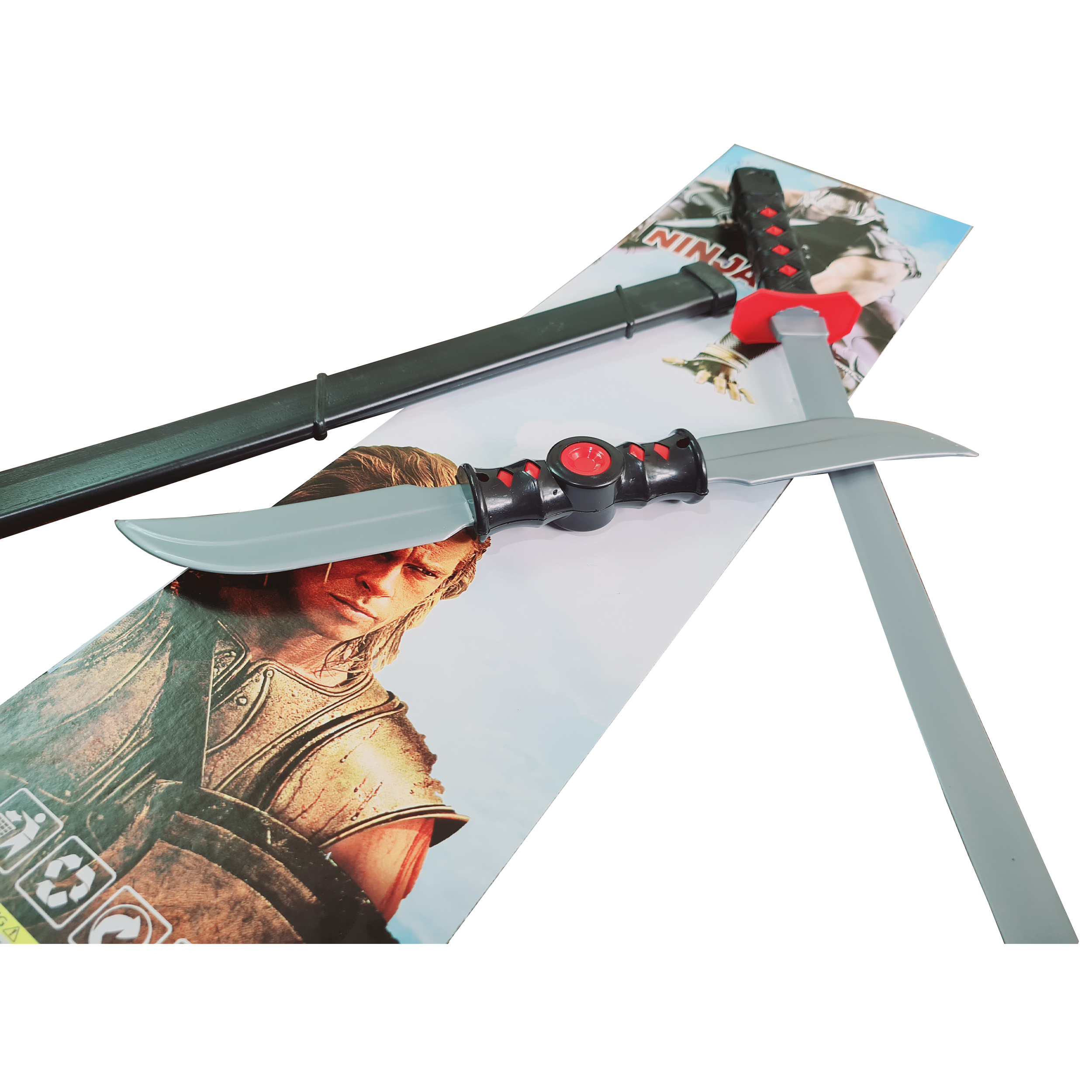 ست شمشیر بازی مدل خنجر نینجا و شمشیر اژدها مجموعه 3 عددی