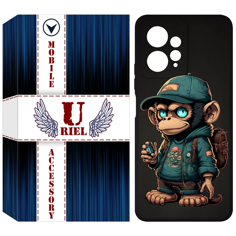 کاور یوریل مدل KSH کد 36 طرح میمون مناسب برای گوشی موبایل شیائومی Redmi Note 12 4G