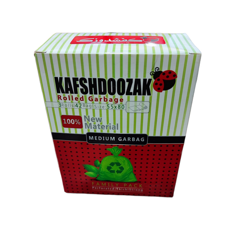 کیسه زباله مدل رولی بسته 42 عددی
