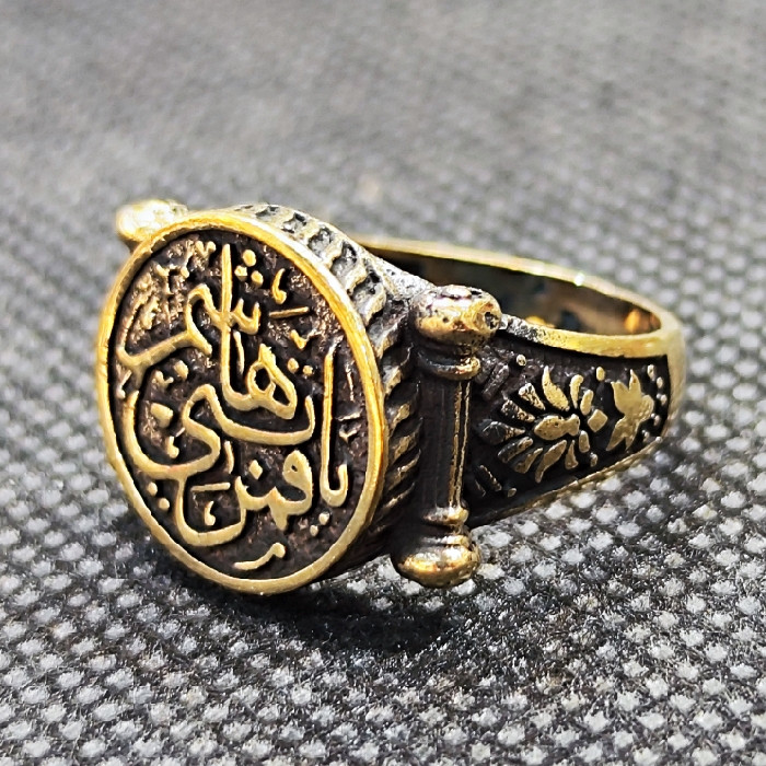 انگشتر مردانه مدل یا قمربنی هاشم کد 233