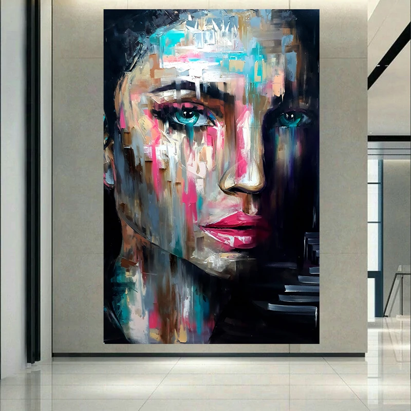 پوستر پارچه ای طرح آرایشگاه زنانه مدل نقاشی چهره کد AR20580