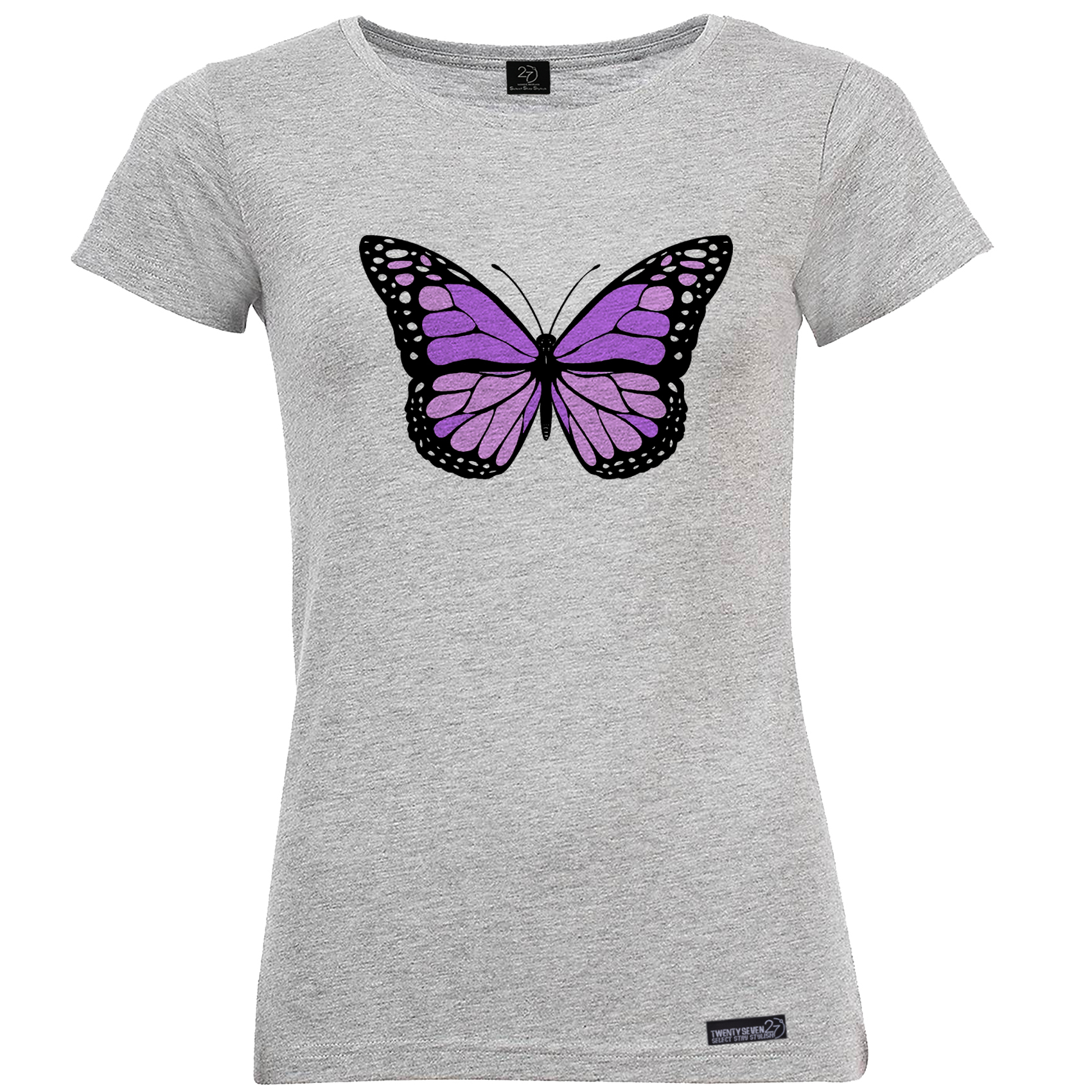 تی شرت آستین کوتاه زنانه 27 مدل پروانه کد RN599