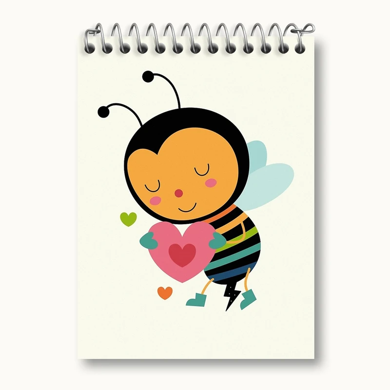 دفتر یادداشت 50 برگ خندالو مدل زنبور کد 5074