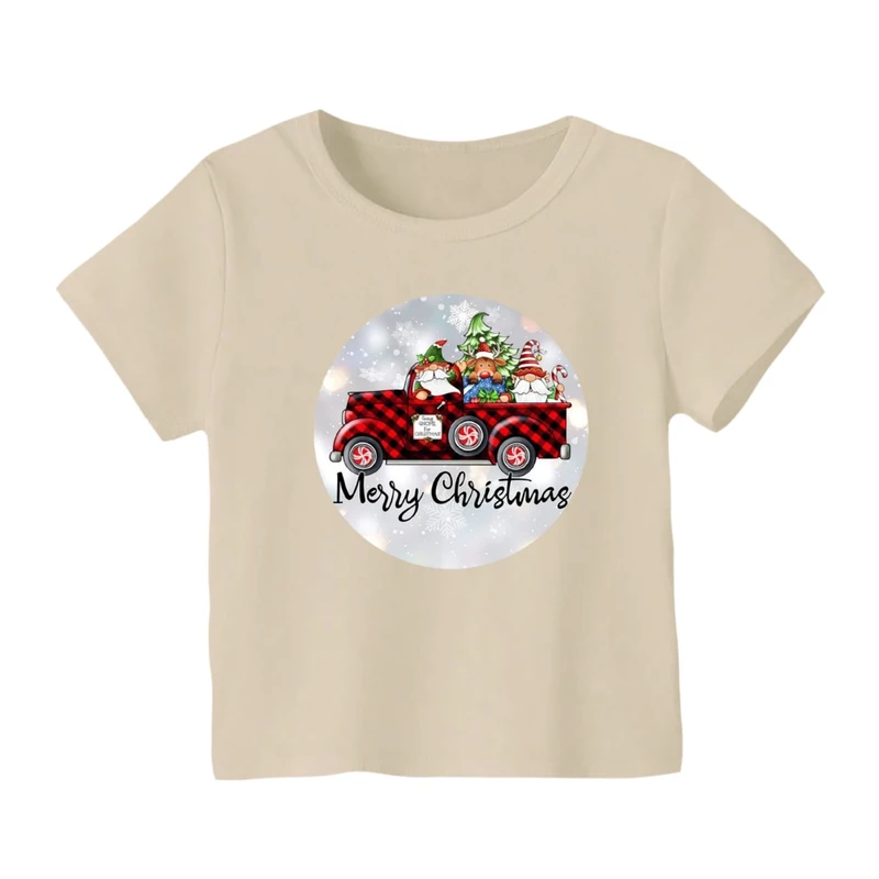 تی شرت آستین کوتاه بچگانه مدل ماشین کریسمس کد 1