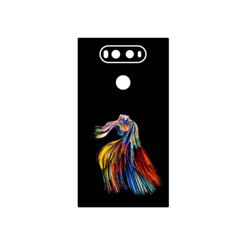 برچسب پوششی ماهوت مدل Rainbow Hair Digital Art مناسب برای گوشی موبایل ال جی V20