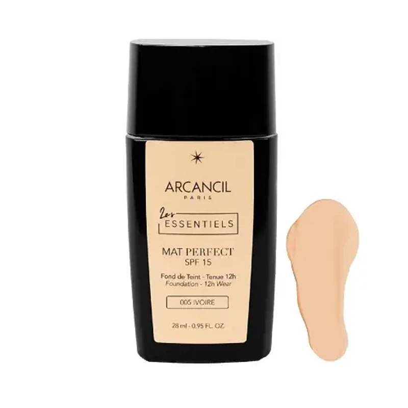 کرم پودر مایع spf15 آرکانسیل مدل MAT PERFECT شماره 005 مناسب انواع پوست حجم 28 میلی‌لیتر