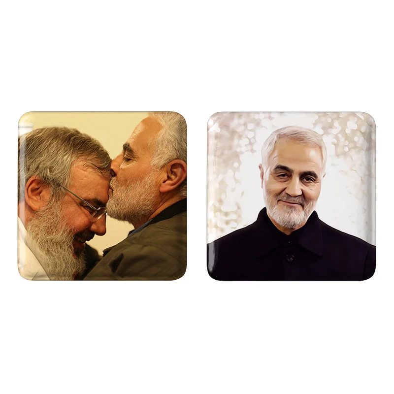 مگنت خندالو مدل سردار قاسم سلیمانی کد 26022604 مجموعه 2 عددی