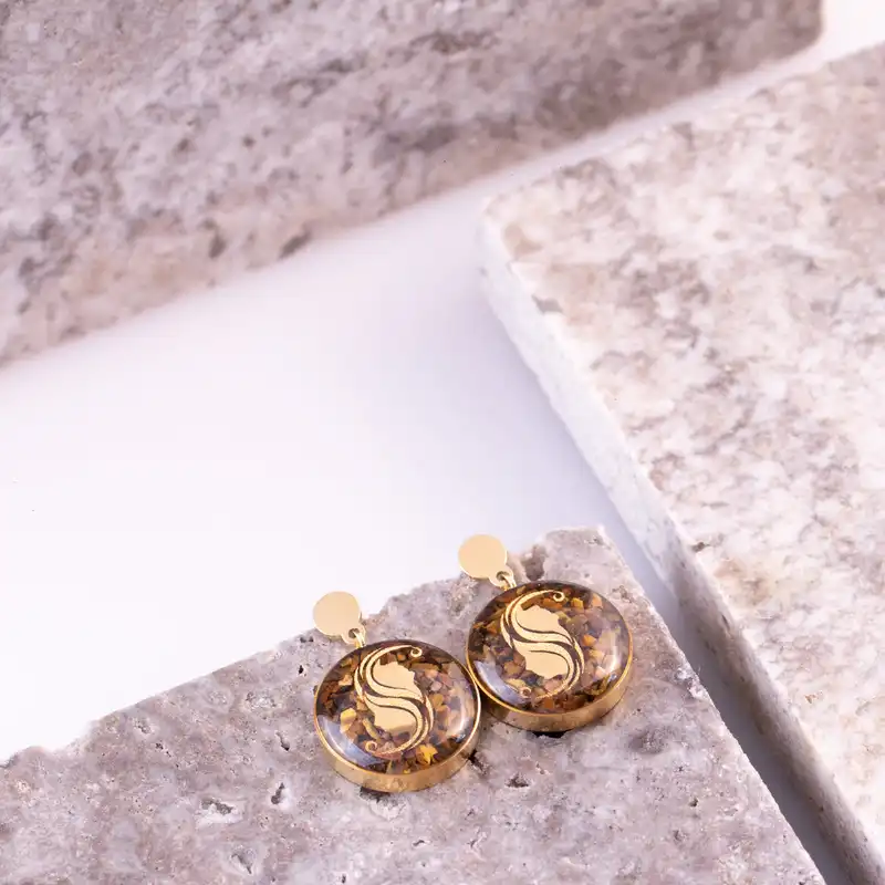 گوشواره زنانه زرسام مدل ماه خرداد کد 10006380