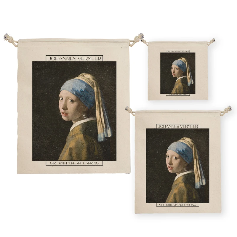 نظم دهنده ترمه طراحان ایده مدل دختری با گوشواره مروارید از ورمر کد art0569 مجموعه سه عددی