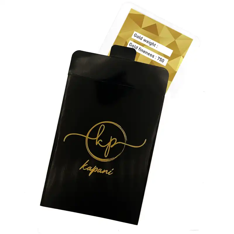 طلا گرمی 18 عیار کاپانی مدل گل کد kc008-p5 بسته 5 عددی