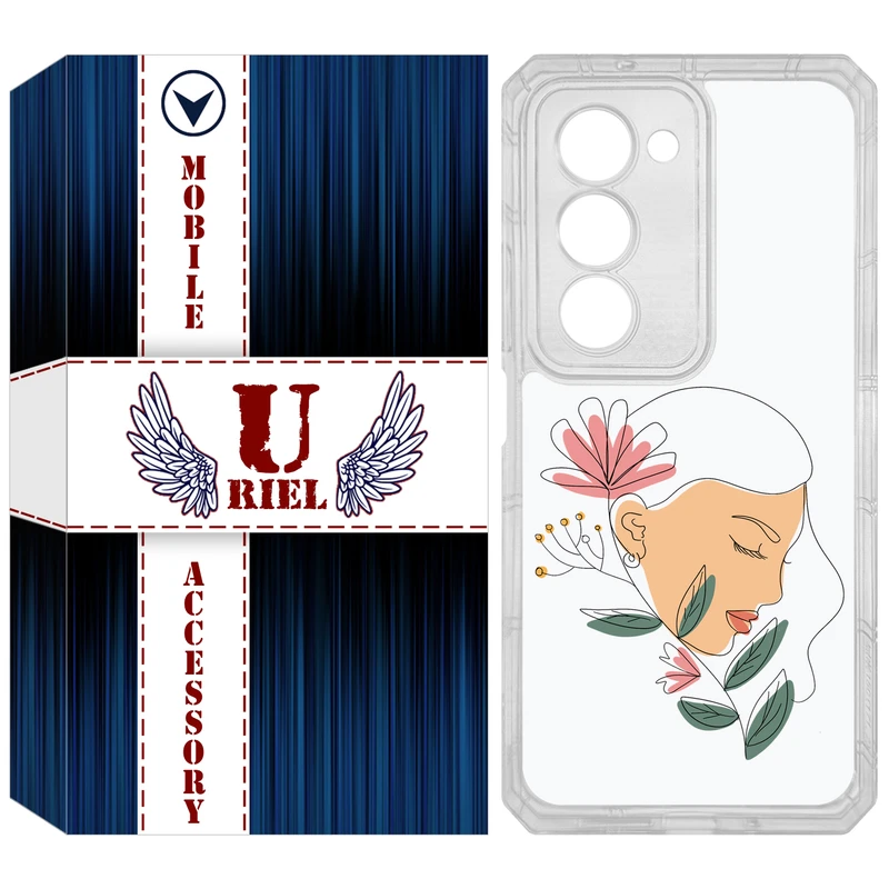 کاور یوریل مدل Clear کد 53 طرح صورت زن مناسب برای گوشی موبایل شیائومی Redmi 15 4G