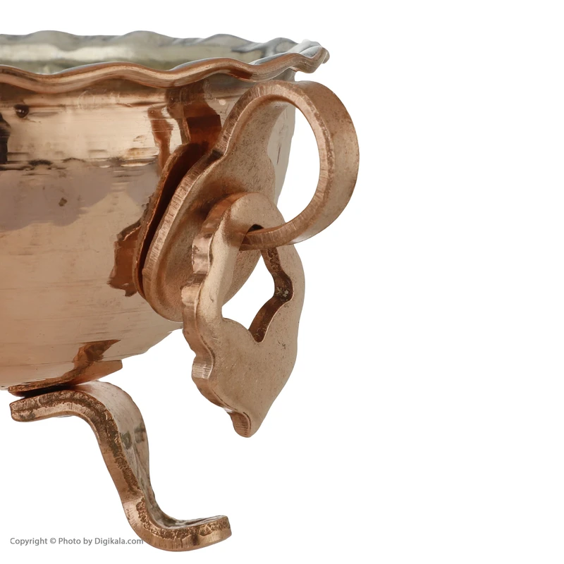 عکس شماره 2 : آجیل خوری مسی زنجان موسوی مدل سه پایه کد 010