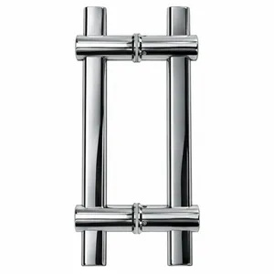 دستگیره دو طرفه میرالی- استیل نگیر مدل 300-801 کد A04202 مناسب برای درب شیشه ای بسته دو عددی