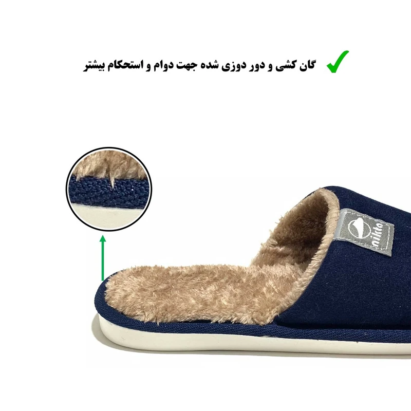 عکس شماره 7 : دمپایی حوله ای مردانه نیکتا مدل m-56 کد rs-nbl-211