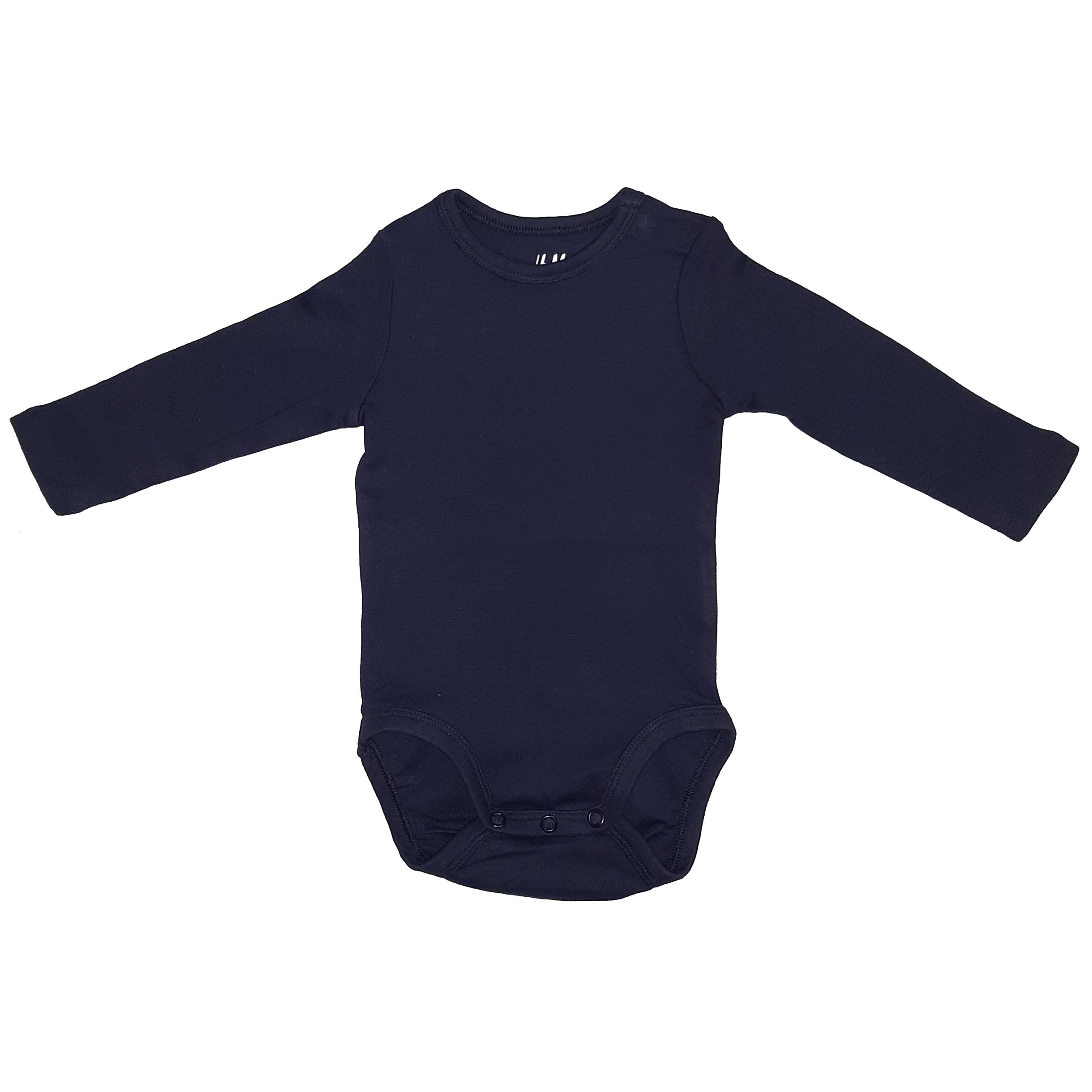 بادی آستین بلند نوزادی اچ اند ام مدل 33 رنگ سرمه ای