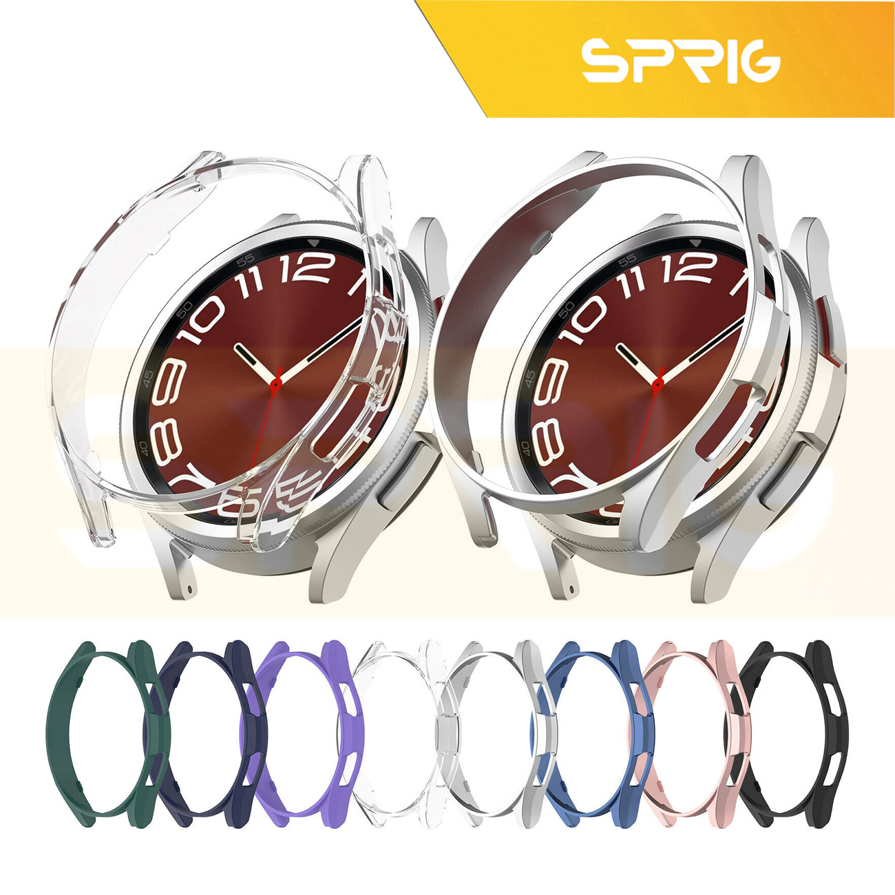 کاور اسپریگ مدل SPG مناسب برای ساعت هوشمند سامسونگ Galaxy Watch 6 Classic 43mm به همراه محافظ صفحه نمایش