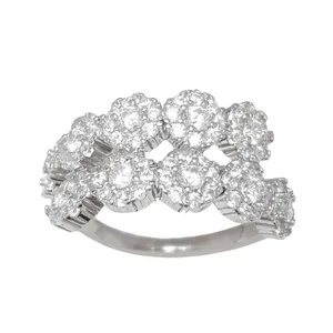 انگشتر نقره زنانه مدل فلاور  کد 10075