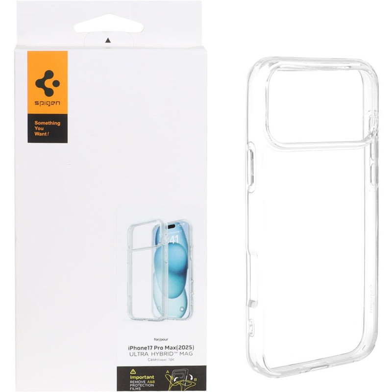 کاور اسپیگن مدل ultra hiybrid مناسب برای گوشی موبایل اپل iphone 17 promax