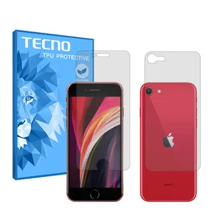 Tecno HyGEL model transparent screen protector suitable for Apple iPhone SE (2020) mobile phone along with the phone back protector