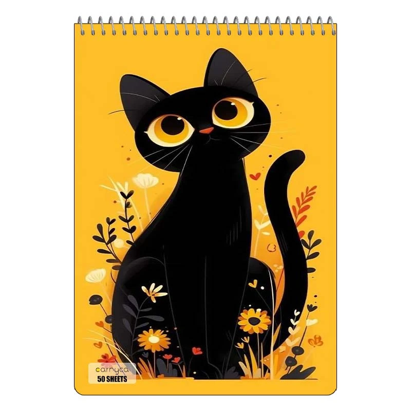 دفتر نقاشی 50 برگ سیمی کارنیکا طرح گربه Cat کد 89534