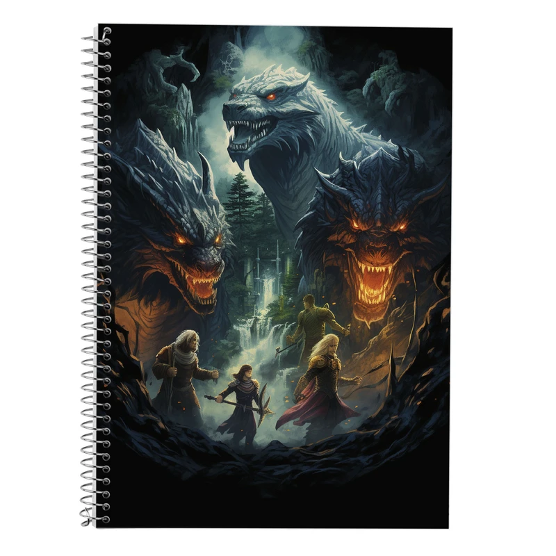 دفتر زبان 50 برگ مدوپد مدل سه خط طرح Vindland Saga کد DF3142