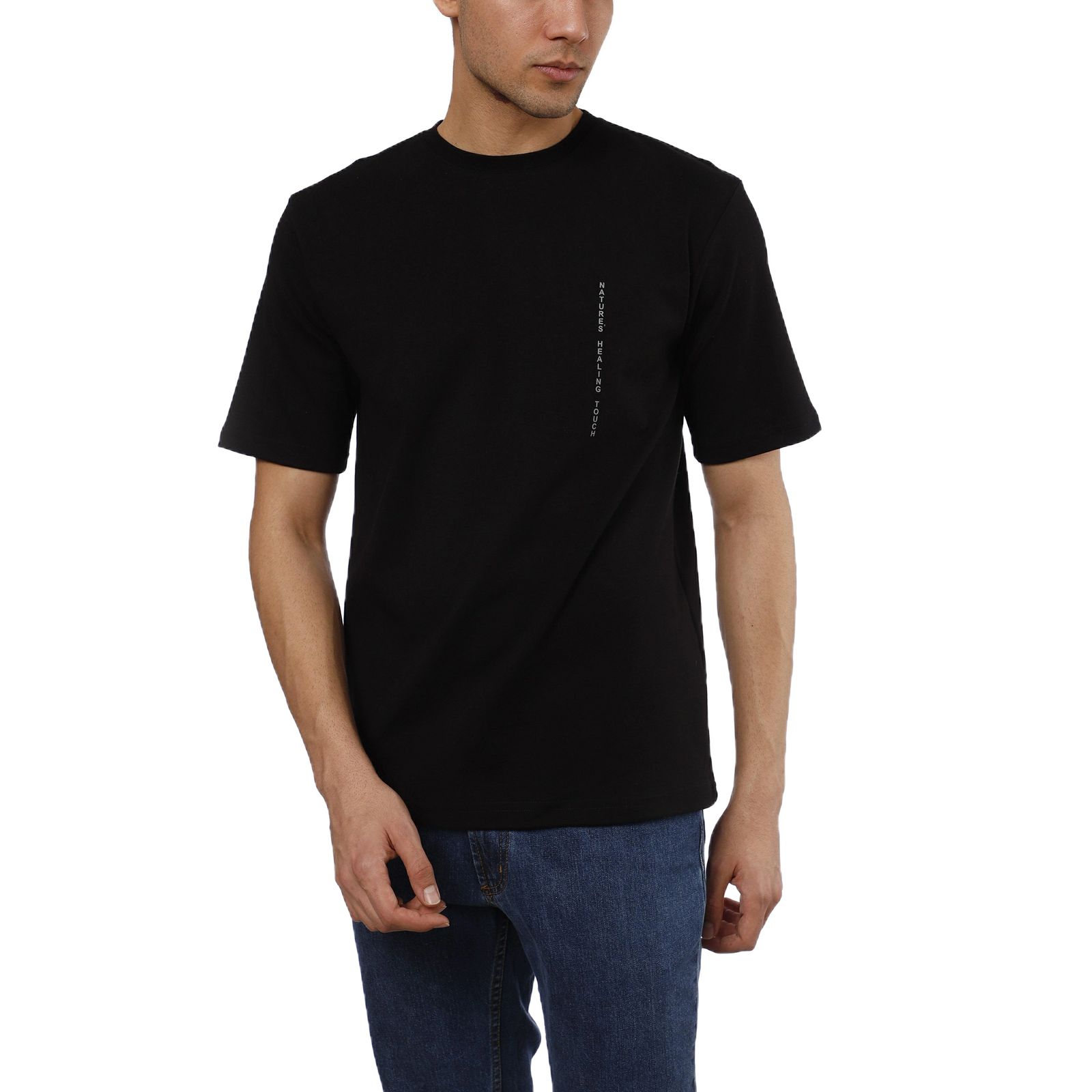 تی شرت آستین کوتاه مردانه ناربن مدل طبیعت رنگ مشکی -  - 2