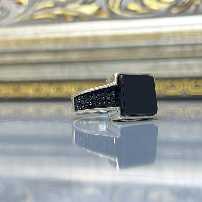 انگشتر نقره مردانه مدل 33-23