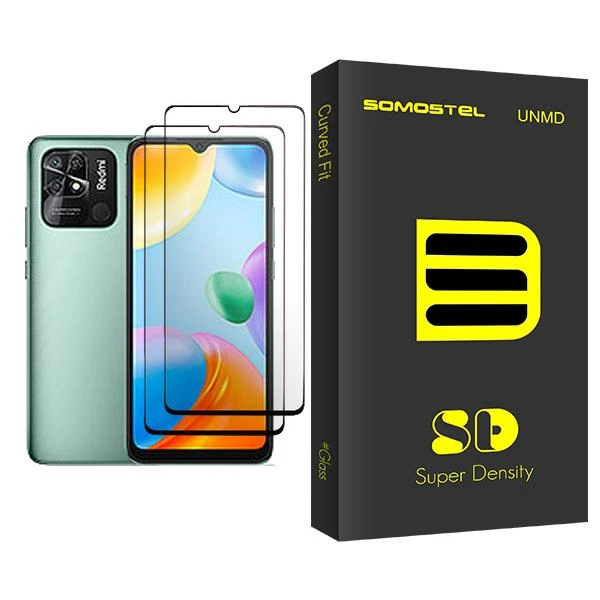 محافظ صفحه نمایش سوماستل مدل SD Glass MIX002 مناسب برای گوشی موبایل شیائومی Redmi 10C بسته دو عددی