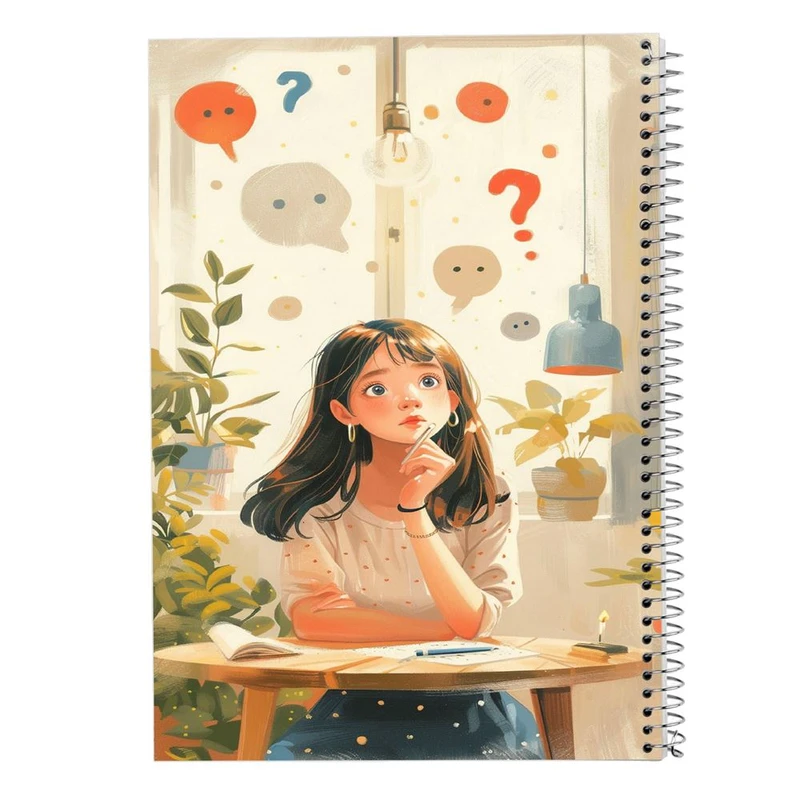 دفتر ژورنال نویسی 50 برگ مدوپد مدل نقطه ای طرح دخترانه کد DF15721