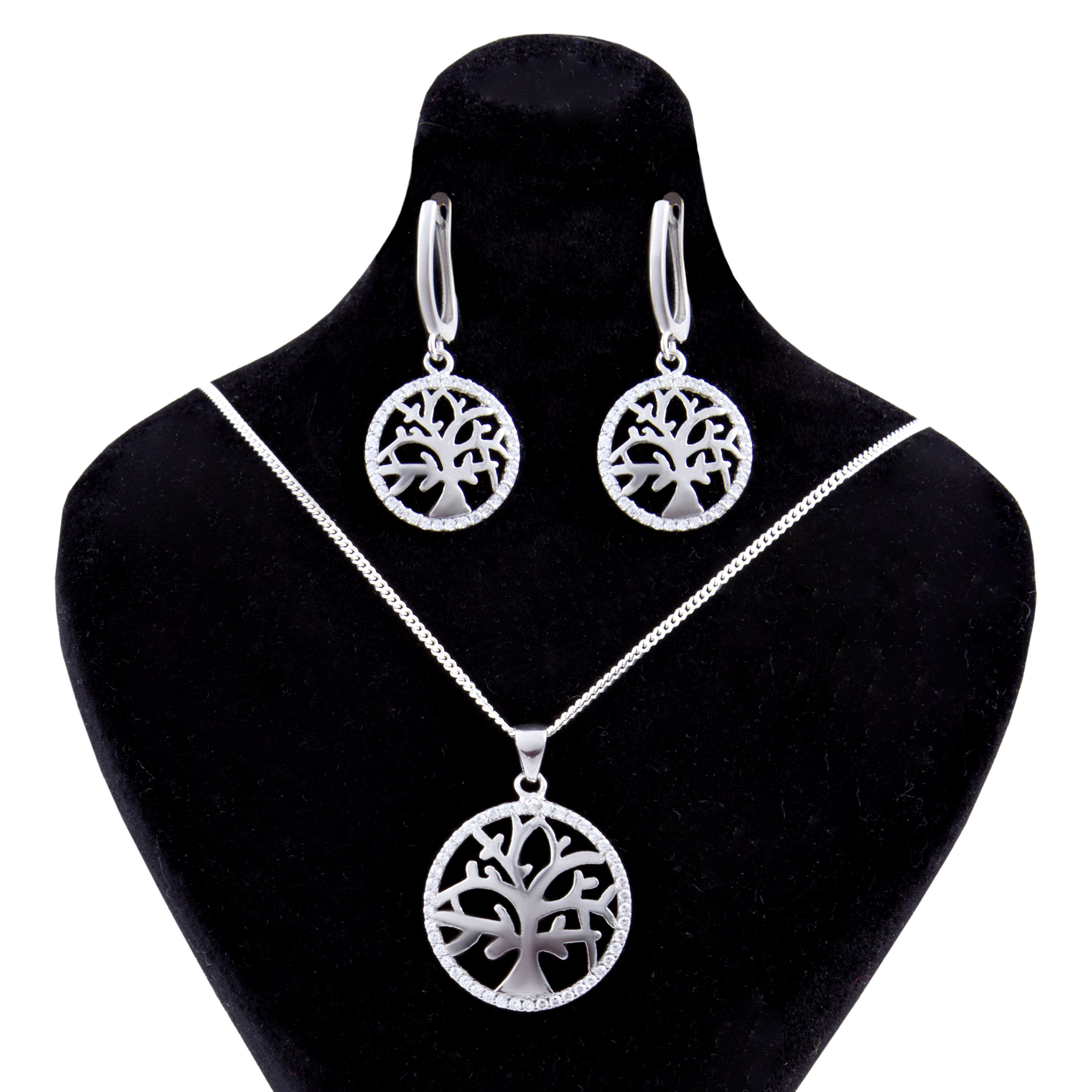      نیم ست نقره زنانه بازرگانی میلادی کد NTR_097