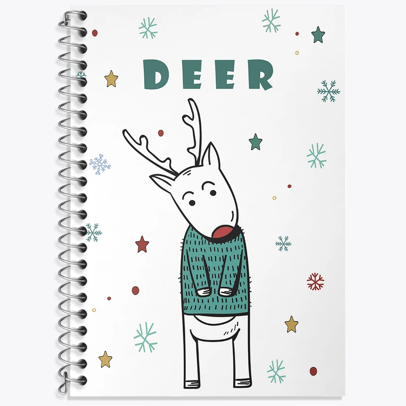 دفتر لغت 50 برگ خندالو طرح گوزن کیوت کد N2537