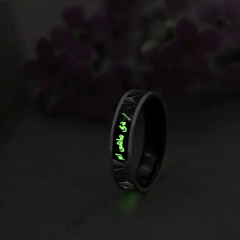 انگشتر ناکسیگو مدل شب تاب طرح دی ماهی ام کد RB15847