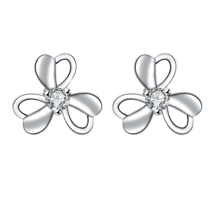 گوشواره طلا 18 عیار زنانه قیراط مدل گل کد GH1335