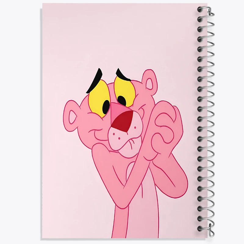 دفتر شطرنجی 50 برگ خندالو طرح پلنگ صورتی کد N2493