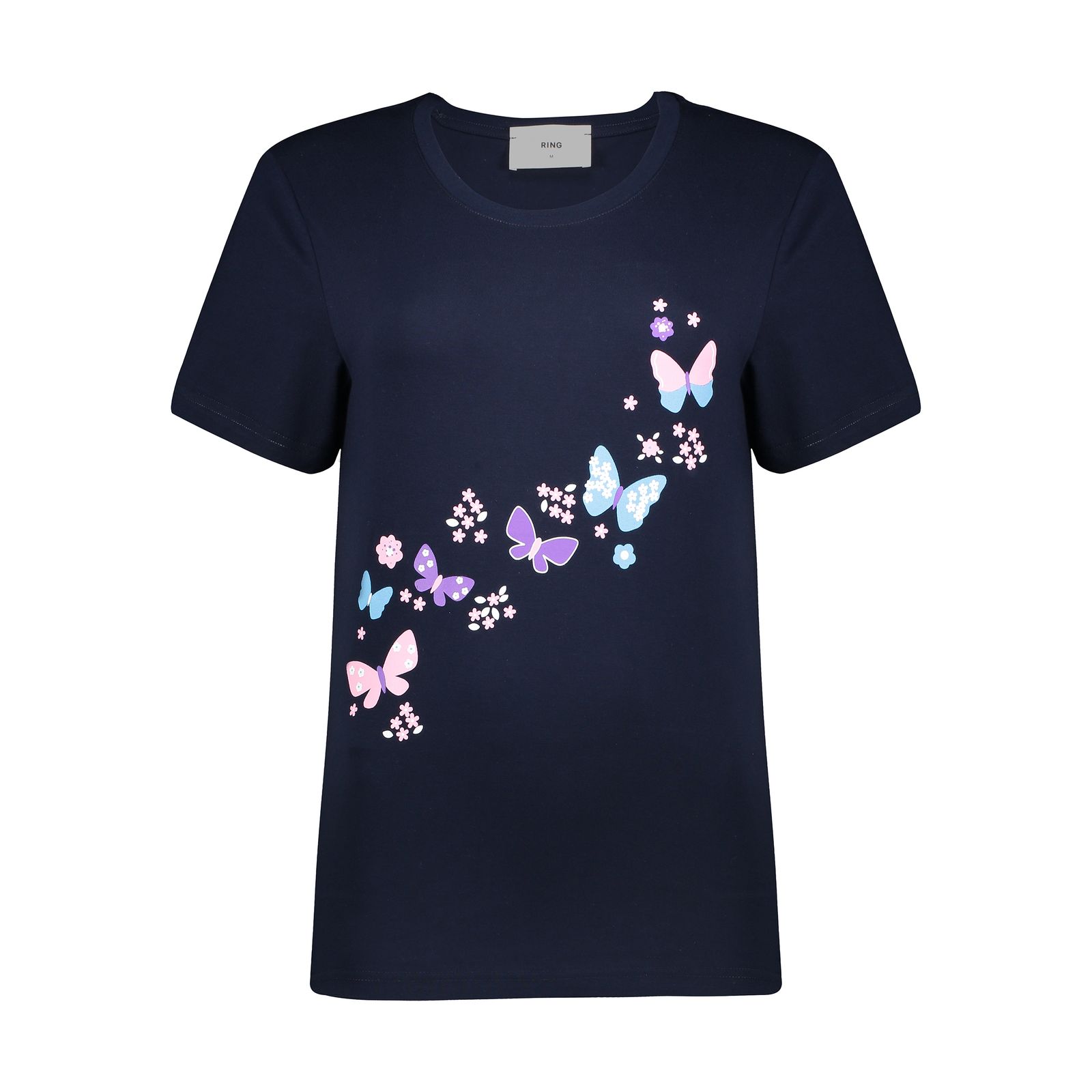 تی شرت آستین کوتاه زنانه رینگ مدل TWK01127/1-59