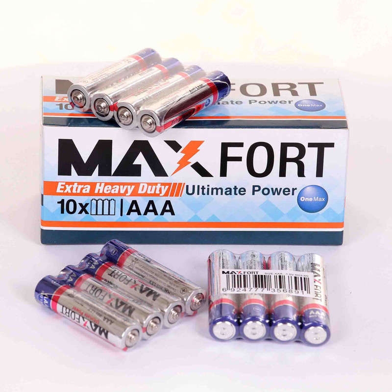 باتری نیم قلمی مکس فورت مدل Extra Heavy Duty بسته 40 عددی
