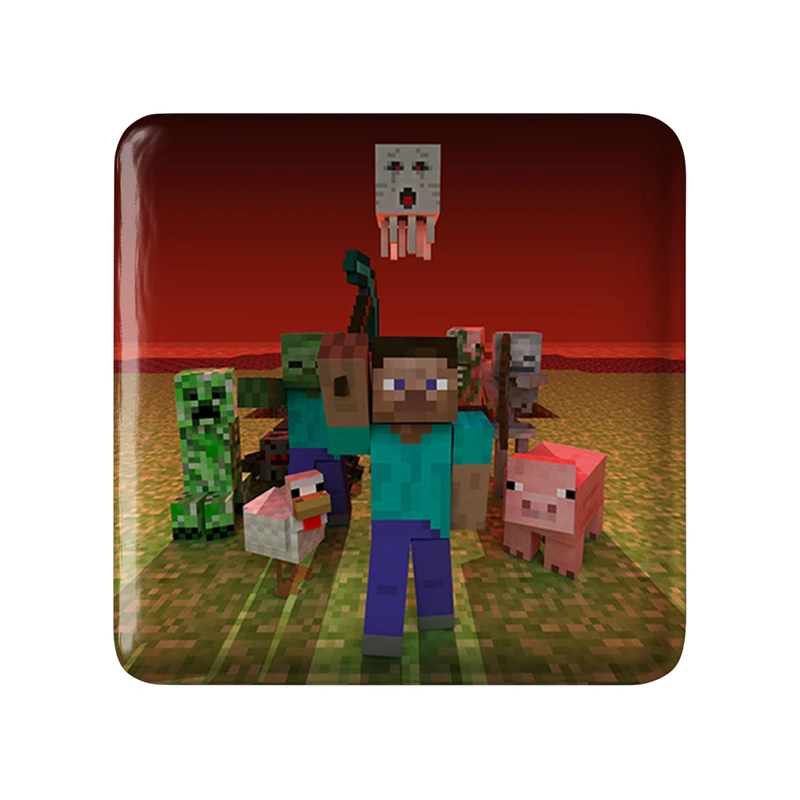 مگنت خندالو طرح بازی ماینکرافت (Minecraft) مدل مربعی کد 36983