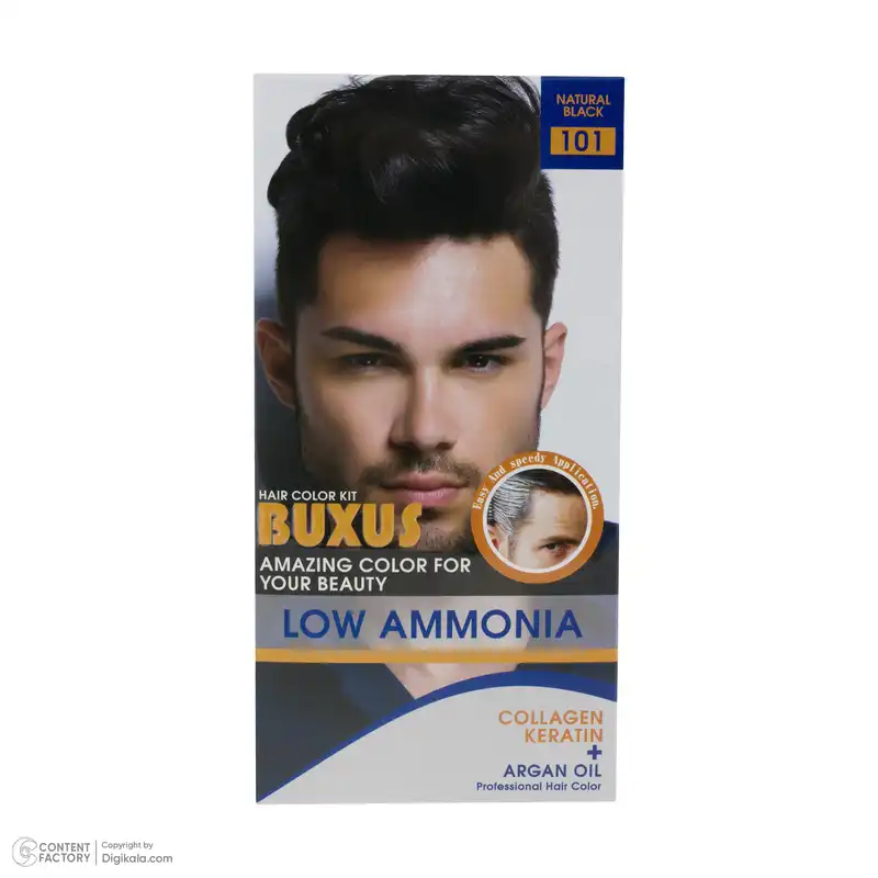 کیت رنگ مو بوکساس شماره 101 حجم 50 میلی لیتر رنگ مشکی طبیعی