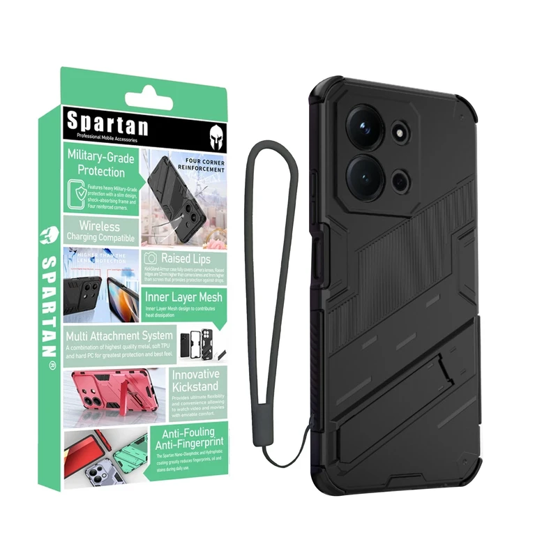 کاور اسپارتان مدل Bibercas Strap مناسب برای گوشی موبایل شیائومی Redmi 15C 4G / Poco C85 به همراه بندآویز