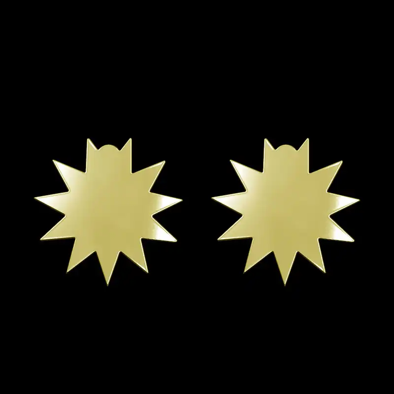 گوشواره طلا 18 عیار زنانه مدوپد مدل ستاره کد GA1-15635