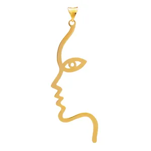 آویز گردنبند طلا 18 عیار زنانه سهی مدل نیمرخ کد SP27