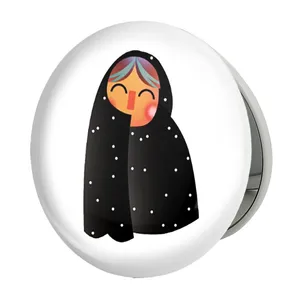 آینه جیبی خندالو طرح ننه نقلی مدل تاشو کد 5937 