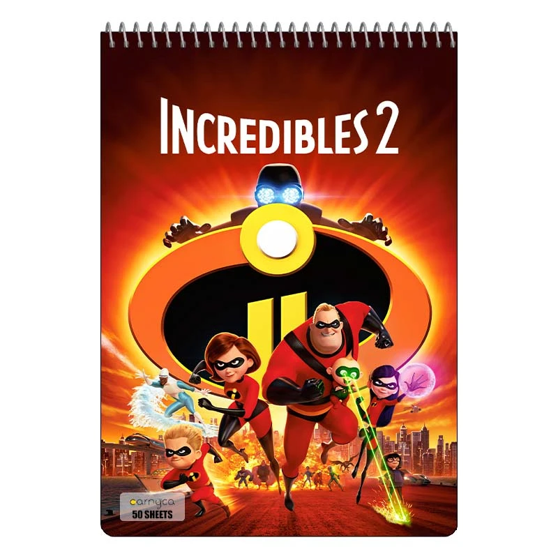 دفتر نقاشی 50 برگ سیمی کارنیکا طرح شگفت انگیزان The Incredibles کد 53568