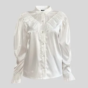 شومیز آستین بلند زنانه مدل ساتن رمنس کد 963