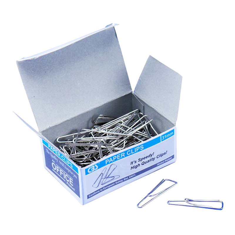 گیره کاغذ سی بی اس مدل کلیپس آفیس کد31mm بسته 200 عددی
