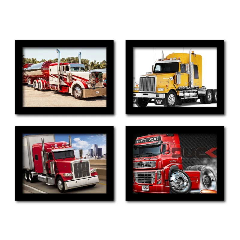 تابلو مدل کامیون های مدرن کد 2 مجموعه 4 عددی